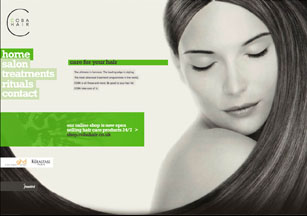 Ecommerce web design from Stripey Media for Coba Hair