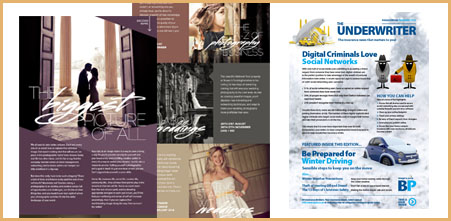 High end electronic brochure design from Stripey Media for Aspire and BP Insurance Brokers